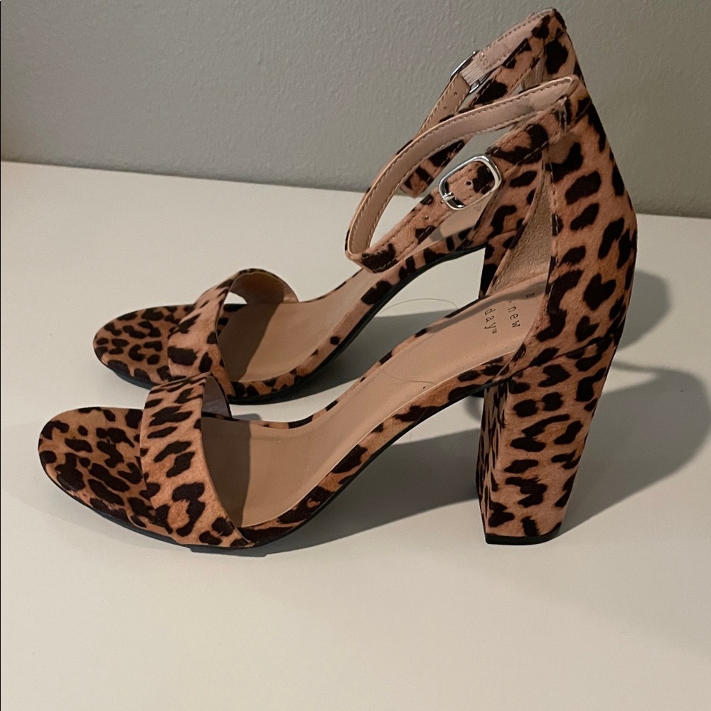 a new day Leopard Print Heeled Sandals